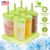6Pcs Popsicle Molds Reusable Ice Cream DIY Ice Pop Maker Ice Bar Maker Plastic Popsicle Mold For Homemade Iced Snacks