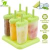 6Pcs Popsicle Molds Reusable Ice Cream DIY Ice Pop Maker Ice Bar Maker Plastic Popsicle Mold For Homemade Iced Snacks